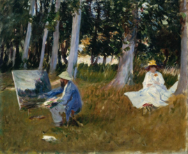 Sargent, Monet schilderend aan de bosrand