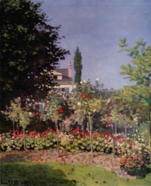 Monet, Bloeiende tuin in Sainte-Adresse