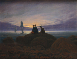 Friedrich, Maansopgang boven de zee