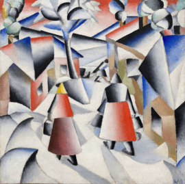 Malevich, Ochtend in het dorp na een sneeuwstorm