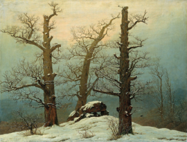 Friedrich, Steenhoop in de sneeuw