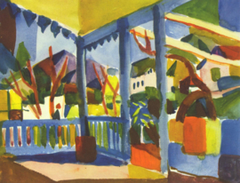 Macke, Terras van een landhuis in St. Germain