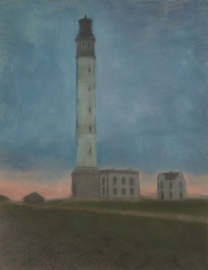 Spilliaert, De vuurtoren van Oostende bij zonsopgang