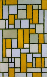 Mondriaan, Compositie met grijs en lichtbruin