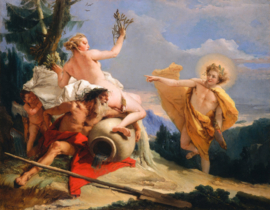 Tiepolo, Apollo achtervolgt Daphne