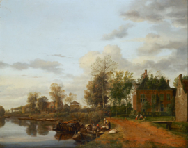 Van der Heyden, Buitenhuis aan de Vliet bij Delft
