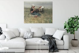 Blommers, Breiend meisje met zusje in de duinen