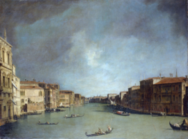Canaletto, Canal Grande gezien vanaf Palazzo Balbi