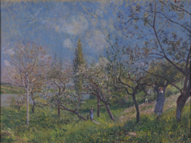 Sisley, Een boomgaard in de lente bij By