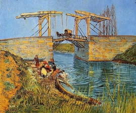 Van Gogh, Ophaalbrug van Arles met wassende vrouwen