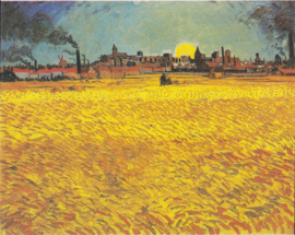 Van Gogh, Graanveld bij zonsondergang