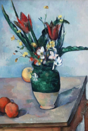 Cézanne, Stilleven met tulpen en appels