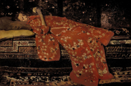 Breitner, Meisje in rode kimono, liggend (Geesje Kwak)