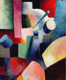 Macke, Kleurrijke compositie van vormen