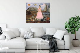Kahlo, Zelfportret op de grens tussen Mexico en de VS