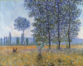 Monet, Zonlicht onder de populieren (velden in de lente)