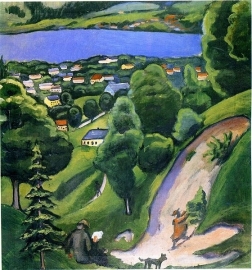 Macke, Landschap aan de Tegernsee