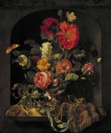 Van Aelst, Vaas met bloemen in een nis
