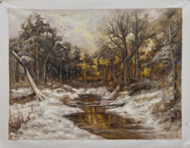 Apol, Zonsondergang in een besneeuwd bos