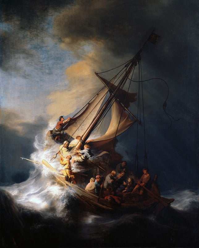 Rembrandt, Christus in de storm op het meer van Galilea