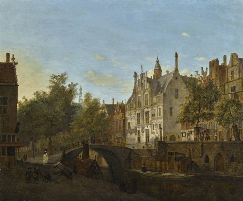 Van der Heyden, De Oude Delft met het Gemeenlandshuis