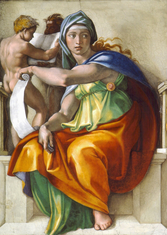 Michelangelo, Delphische Sibille (waarzegster)