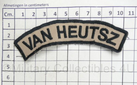 KL Nederlandse leger van Heutsz straatnaam - 10,5 x 3 cm - origineel