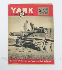 WO2 US Yank The Army Weekly Magazine tijdschrift - January 21, 1944 - 34,5 x 27 cm - origineel