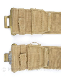 Wo2 Britse P37 Koppel khaki Webbing MEC 1943 - Economy Version -  messing gespen - 95 x 5,5 cm - origineel