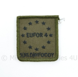 Defensie eenheid borstembleem EUFOR 4 1 NL NFOCOY Normal Framework Compagnie  - met klittenband - afmeting 5 x 5 cm - origineel