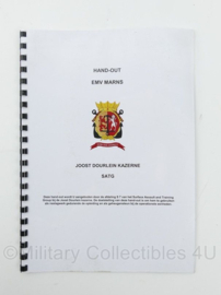 KMARNS Korps Mariniers Surface Assault & Training Group Hand-out EMV MARNS Joost Dourlein Karzerne SATG handboek - 21 x 0,5 x 29,5 cm - origineel