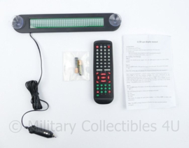 Nieuw LED Display voor in de auto met 12Volt stekker en afstandsbediening  - electronic scrolling message system with remote controle - origineel