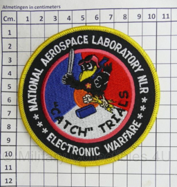 RNLAF Royal Netherlands Air Force National Aerospace Laboratory NLR Electronic Warfare embleem - diameter 10,5 cm - origineel
