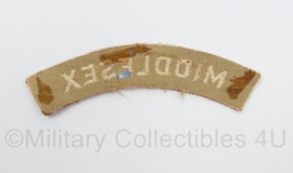 Britse leger Middlesex shoulder title - 12 x 3,5 cm - origineel