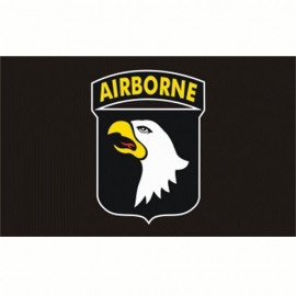 Vlag airborne 101st A/B Division - zwart