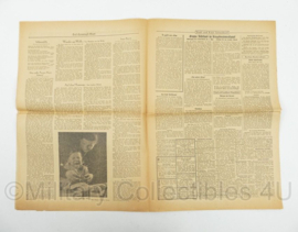 WO2 Duitse krant Frankische Tageszeitung nr. 42 19/20 februari 1944 - 47 x 32 cm - origineel