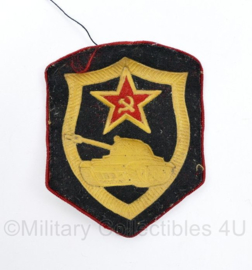 USSR Russisch leger Tank eenheid  embleem  met rode rand - 8,5 x 7 cm - origineel