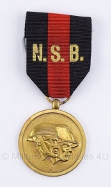 Belgische "N.S.B" gouden medaille met doosje - Origineel
