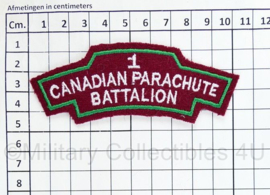 WO2 1st 1 Canadian Parachute Battalion straatnamen set - 10,5 x 3,3 cm