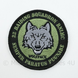 22 Raiding Squadron RNLMC Semper Paratus Pugnare Wolfpack embleem - met klittenband - diameter 9 cm