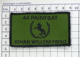 44 PAINFBAT JWF Johan Willem Friso embleem - klittenband - 9 x 5 cm. - origineel