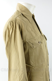 US Army Enlisted Khaki Manschappen Overhemd dikke stof zonder epaulet lussen - meerdere maten - origineel US Army