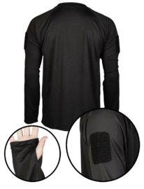 Tactical Quick Dry shirt lange mouw - met klittenband op de mouwen - ZWART - nieuw gemaakt