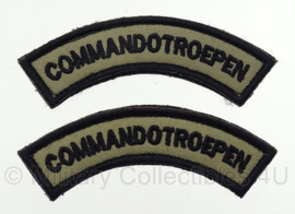 Commando Troepen straatnamen paar - met klittenband - 8 x 2,7 cm