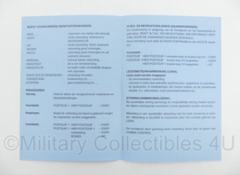 KLU Koninklijke Luchtmacht Instructiekaart voor Grond-Grond Radioverbindingen 3e druk - 15 x 10 cm - origineel