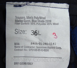 US Marine Corps trouser - blauw - maat 36L - maker: DSCP Tennessee - origineel