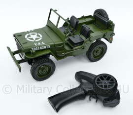Willys MB WO2 jeep model 1:10 - op afstand bestuurbaar en met verlichting!