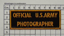 WO2 US Army Official U.S. Army Photographer embleem - 3,8 x 10,2 cm - replica