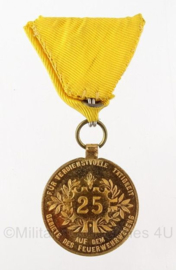 Medaille Duits 25 jaar "verdienste im feuerwehrwesen" - zilver met lintje - Origineel
