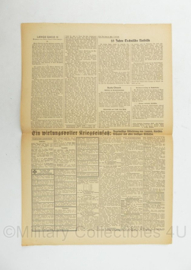 WO2 Duitse krant Frankische Tageszeitung nr. 229 29 september 1944 - 47 x 32 cm - origineel